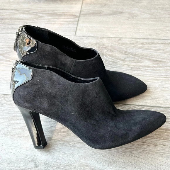 FRANCO SARTO  VELLA Black Leather Ankle Boots - Picture 1 of 15